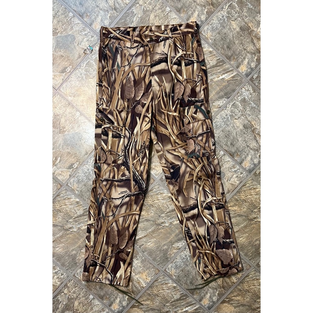 Advantage Wetlands Camo Cargo Pants Mens Medium Brown New Vintage Made in USA